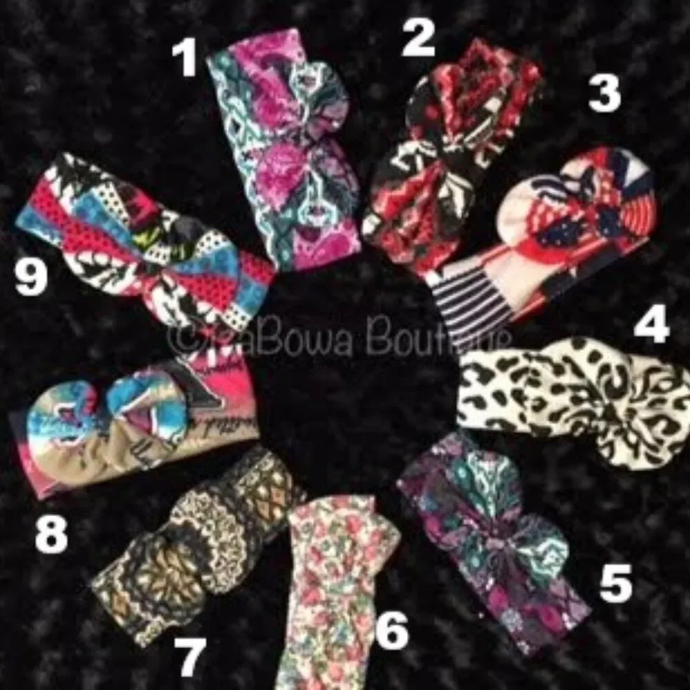 Purple, Fuschia & Teal Big Bow Headband  PFTHB5  Handmade NWT Boutique